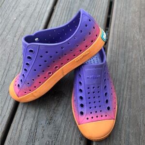 Native Kids Shoes - Purple and Orange